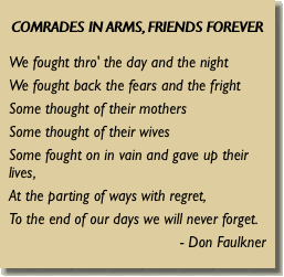 COMRADES IN ARMS, FRIENDS FOREVER